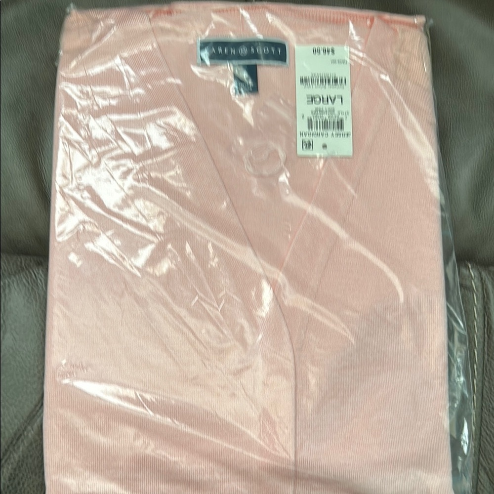 Karen Scott Pink Cardigan